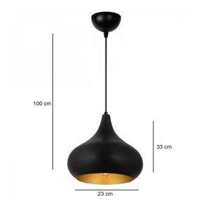 meg-GP029-0134,1-2 ΦΩΤΙΣΤΙΚΟ ΟΡΟΦΗΣ MERIL MEGAPAP E27 ΜΕΤΑΛΛΙΚΟ ΜΟΝΟΦΩΤΟ ΧΡΩΜΑ ΜΑΥΡΟ Ø33X100ΕΚ.