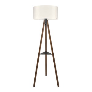 meg-GP029-0138,1-0 ΦΩΤΙΣΤΙΚΟ ΔΑΠΕΔΟΥ THOMAS MEGAPAP E27 MDF/ΥΦΑΣΜΑ PVC ΧΡΩΜΑ ΚΑΡΥΔΙ - ΚΡΕΜ 38X38X135ΕΚ.