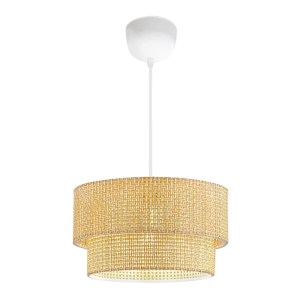 meg-GP029-0173,1-0 ΦΩΤΙΣΤΙΚΟ ΟΡΟΦΗΣ SORA MEGAPAP E27 ΥΦΑΣΜΑ PVC ΜΟΝΟΦΩΤΟ ΧΡΩΜΑ ΜΠΕΖ Ø30X70ΕΚ.