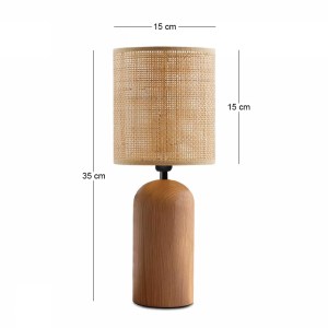 meg-GP029-0178,1-2 ΦΩΤΙΣΤΙΚΟ ΕΠΙΤΡΑΠΕΖΙΟ CORA MEGAPAP E14 ΞΥΛΙΝΟ - PE RATTAN ΧΡΩΜΑ ΦΥΣΙΚΟ Ø15X35ΕΚ.