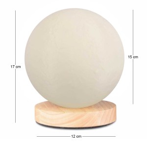 meg-GP029-0180,1-2 ΦΩΤΙΣΤΙΚΟ ΕΠΙΤΡΑΠΕΖΙΟ LUMO MEGAPAP E14 ΞΥΛΙΝΟ - PVC ΧΡΩΜΑ ΦΥΣΙΚΟ - ΚΡΕΜ Ø12X17ΕΚ.