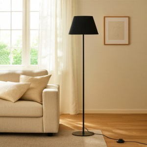 meg-GP029-0182,1-1 ΦΩΤΙΣΤΙΚΟ ΔΑΠΕΔΟΥ VILO MEGAPAP E27 ΜΕΤΑΛΛΙΚΟ - ΥΦΑΣΜΑ PVC ΧΡΩΜΑ ΜΑΥΡΟ Ø35X152ΕΚ.