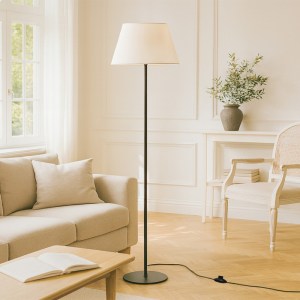 meg-GP029-0182,3-1 ΦΩΤΙΣΤΙΚΟ ΔΑΠΕΔΟΥ VILO MEGAPAP E27 ΜΕΤΑΛΛΙΚΟ - ΥΦΑΣΜΑ PVC ΧΡΩΜΑ ΜΑΥΡΟ - ΛΕΥΚΟ Ø35X152ΕΚ.