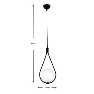 meg-GP030-0006,3-2 ΦΩΤΙΣΤΙΚΟ ΟΡΟΦΗΣ SHEMESH MEGAPAP E27 ΜΕΤΑΛΛΙΚΟ ΜΟΝΟΦΩΤΟ ΧΡΩΜΑ ΜΑΥΡΟ 20X20X85ΕΚ.