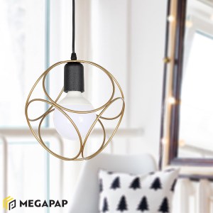 meg-GP030-0007,1-1 ΦΩΤΙΣΤΙΚΟ ΟΡΟΦΗΣ LUSITA MEGAPAP ΜΕΤΑΛΛΙΚΟ ΜΟΝΟΦΩΤΟ ΧΡΩΜΑ ΧΡΥΣΟ 20X20X70ΕΚ.
