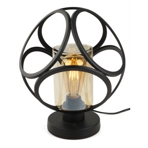 meg-GP030-0095,1-0 ΦΩΤΙΣΤΙΚΟ ΕΠΙΤΡΑΠΕΖΙΟ SILVIA MEGAPAP E27 ΜΕΤΑΛΛΙΚΟ ΧΡΩΜΑ ΜΑΥΡΟ 27X27X33ΕΚ.