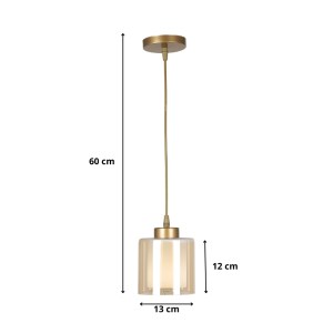 meg-GP030-0126,1-3 ΦΩΤΙΣΤΙΚΟ ΟΡΟΦΗΣ KENEDY MEGAPAP E27 ΓΥΑΛΙΝΟ ΜΟΝΟΦΩΤΟ ΧΡΩΜΑ ΧΡΥΣΟ Ø13X60ΕΚ.