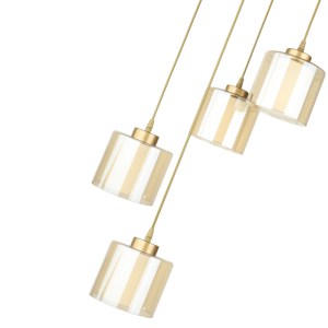 meg-GP030-0129,1-2 ΦΩΤΙΣΤΙΚΟ ΟΡΟΦΗΣ KENEDY MEGAPAP E27 ΜΕΤΑΛΛΙΚΟ - ΓΥΑΛΙΝΟ ΤΕΤΡΑΦΩΤΟ ΧΡΩΜΑ ΧΡΥΣΟ Ø35X100ΕΚ.