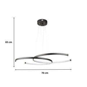 meg-GP030-0137,1-3 ΦΩΤΙΣΤΙΚΟ ΟΡΟΦΗΣ LED CRES MEGAPAP ΜΕΤΑΛΛΙΚΟ ΧΡΩΜΑ ΜΑΥΡΟ 70X48X65ΕΚ.