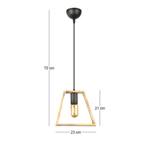 meg-GP030-0156,1-2 ΦΩΤΙΣΤΙΚΟ ΟΡΟΦΗΣ TEKLI MEGAPAP E27 ΞΥΛΙΝΟ ΜΟΝΟΦΩΤΟ ΧΡΩΜΑ ΦΥΣΙΚΟ 23X3X70ΕΚ.