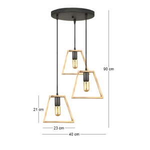 meg-GP030-0158,1-2 ΦΩΤΙΣΤΙΚΟ ΟΡΟΦΗΣ TEKLI MEGAPAP E27 ΞΥΛΙΝΟ ΤΡΙΦΩΤΟ ΧΡΩΜΑ ΦΥΣΙΚΟ 40X30X90ΕΚ.
