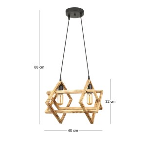 meg-GP030-0159,1-2 ΦΩΤΙΣΤΙΚΟ ΟΡΟΦΗΣ PEDORA MEGAPAP E27 ΞΥΛΙΝΟ ΔΙΦΩΤΟ ΧΡΩΜΑ ΦΥΣΙΚΟ 40X22X80ΕΚ.