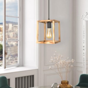 meg-GP030-0160,1-1 ΦΩΤΙΣΤΙΚΟ ΟΡΟΦΗΣ KUBO MEGAPAP E27 ΞΥΛΙΝΟ ΜΟΝΟΦΩΤΟ ΧΡΩΜΑ ΦΥΣΙΚΟ 18X18X65ΕΚ.