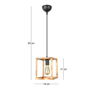 meg-GP030-0160,1-2 ΦΩΤΙΣΤΙΚΟ ΟΡΟΦΗΣ KUBO MEGAPAP E27 ΞΥΛΙΝΟ ΜΟΝΟΦΩΤΟ ΧΡΩΜΑ ΦΥΣΙΚΟ 18X18X65ΕΚ.