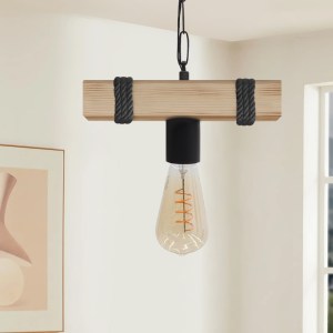 meg-GP030-0164,2-1 ΦΩΤΙΣΤΙΚΟ ΟΡΟΦΗΣ VERO MEGAPAP E27 ΞΥΛΙΝΟ ΜΟΝΟΦΩΤΟ ΧΡΩΜΑ ΦΥΣΙΚΟ - ΜΑΥΡΟ 25X8X65ΕΚ.