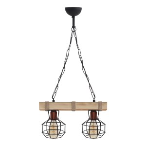 meg-GP030-0168,1-0 ΦΩΤΙΣΤΙΚΟ ΟΡΟΦΗΣ LUMENIA MEGAPAP E27 ΞΥΛΙΝΟ - ΜΕΤΑΛΛΙΚΟ ΔΙΦΩΤΟ ΧΡΩΜΑ ΦΥΣΙΚΟ - ΜΑΥΡΟ 40X14X80ΕΚ.