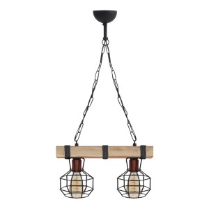 meg-GP030-0168,2-0 ΦΩΤΙΣΤΙΚΟ ΟΡΟΦΗΣ LUMENIA MEGAPAP E27 ΞΥΛΙΝΟ - ΜΕΤΑΛΛΙΚΟ ΔΙΦΩΤΟ ΧΡΩΜΑ ΦΥΣΙΚΟ - ΜΑΥΡΟ 40X14X80ΕΚ.