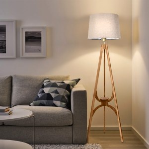 meg-GP030-0170,1-1 ΦΩΤΙΣΤΙΚΟ ΔΑΠΕΔΟΥ SOLEN MEGAPAP E27 ΞΥΛΙΝΟ - ΥΦΑΣΜΑ PVC ΧΡΩΜΑ ΚΑΡΥΔΙ - ΜΠΕΖ 45X45X155ΕΚ.