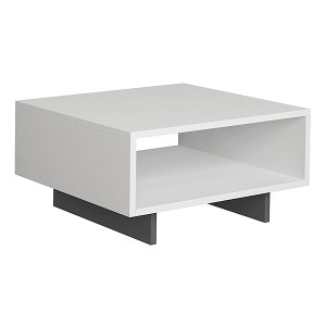 meg-GP037-0016,3-4 ΤΡΑΠΕΖΑΚΙ ΣΑΛΟΝΙΟΥ HOLA MEGAPAP ΧΡΩΜΑ ΛΕΥΚΟ - ΑΝΘΡΑΚΙ 60X60X32ΕΚ.