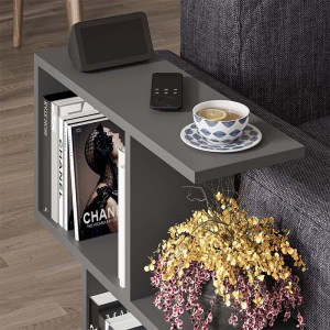meg-GP037-0018,5-6 ΒΟΗΘΗΤΙΚΟ ΤΡΑΠΕΖΑΚΙ HOMEMANIA MEGAPAP ΧΡΩΜΑ ΑΝΘΡΑΚΙ 60X20X60ΕΚ.