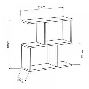 meg-GP037-0018,5-8 ΒΟΗΘΗΤΙΚΟ ΤΡΑΠΕΖΑΚΙ HOMEMANIA MEGAPAP ΧΡΩΜΑ ΑΝΘΡΑΚΙ 60X20X60ΕΚ.