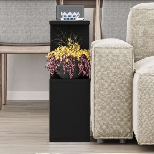 meg-GP037-0018,9-2 ΒΟΗΘΗΤΙΚΟ ΤΡΑΠΕΖΑΚΙ HOMEMANIA MEGAPAP ΧΡΩΜΑ ΜΑΥΡΟ 60X20X60ΕΚ.
