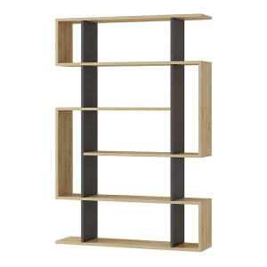 meg-GP037-0031,3-1 ΒΙΒΛΙΟΘΗΚΗ ΜΕΛΑΜΙΝΗΣ MITO MEGAPAP ΧΡΩΜΑ ΦΥΣΙΚΟ ΟΞΙΑΣ - ΑΝΘΡΑΚΙ 108X25X161ΕΚ.