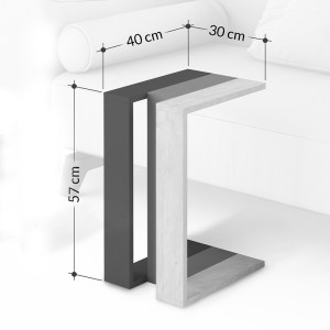 meg-GP037-0032,1-2 ΤΡΑΠΕΖΑΚΙ ΒΟΗΘΗΤΙΚΟ ΜΕΛΑΜΙΝΗΣ ALONSO MEGAPAP ΑΝΟΙΧΤΗ ΜΟΚΑ/ΛΕΥΚΟ ΑΝΤΙΚΕ/ΑΝΘΡΑΚΙ 30X40X57ΕΚ.