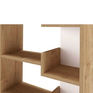 meg-GP037-0036,2-4 ΒΙΒΛΙΟΘΗΚΗ OPPA MEGAPAP ΧΡΩΜΑ ΦΥΣΙΚΟ ΟΞΙΑΣ/ΛΕΥΚΟ 60X22X162ΕΚ.