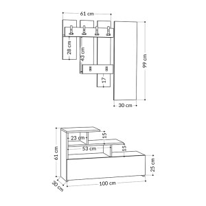 meg-GP037-0043,4-5 ΕΠΙΠΛΟ ΕΙΣΟΔΟΥ VESTY MEGAPAP ΧΡΩΜΑ ΑΝΟΙΧΤΟ ΚΑΡΥΔΙ 100X30X61ΕΚ.