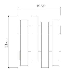 meg-GP037-0044,2-2 ΚΡΕΜΑΣΤΡΑ ΤΟΙΧΟΥ FEDEL MEGAPAP ΑΠΟ ΜΕΛΑΜΙΝΗ ΧΡΩΜΑ ΦΥΣΙΚΟ ΟΞΙΑΣ 64X4X81ΕΚ.