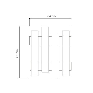 meg-GP037-0044,6-4 ΚΡΕΜΑΣΤΡΑ ΤΟΙΧΟΥ WAVE MEGAPAP ΧΡΩΜΑ SANDSTONE 64X4X81ΕΚ.