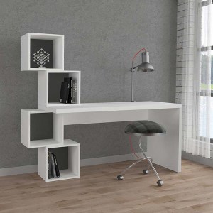 meg-GP037-0051,1-0 ΓΡΑΦΕΙΟ ΕΡΓΑΣΙΑΣ BALANCE MEGAPAP ΑΠΟ ΜΕΛΑΜΙΝΗ ΧΡΩΜΑ ΛΕΥΚΟ 153,5X60X143ΕΚ