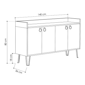 meg-GP037-0064,2-3 ΜΠΟΥΦΕΣ ΜΕΛΑΜΙΝΗΣ DEA MEGAPAP ΧΡΩΜΑ ΦΥΣΙΚΟ ΟΞΙΑΣ - ΑΝΘΡΑΚΙ 140X36X80ΕΚ.