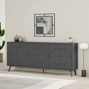 meg-GP037-0068,2-0 ΜΠΟΥΦΕΣ DUNE MEGAPAP ΧΡΩΜΑ ΑΝΘΡΑΚΙ 184X35X77,4ΕΚ.
