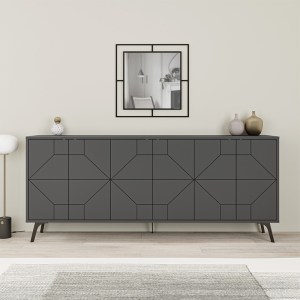meg-GP037-0068,2-2 ΜΠΟΥΦΕΣ DUNE MEGAPAP ΧΡΩΜΑ ΑΝΘΡΑΚΙ 184X35X77,4ΕΚ.