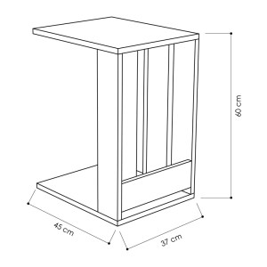 meg-GP037-0069,1-2 ΤΡΑΠΕΖΑΚΙ ΒΟΗΘΗΤΙΚΟ EDI MEGAPAP ΜΕΛΑΜΙΝΗΣ ΧΡΩΜΑ ΦΥΣΙΚΟ ΟΞΙΑΣ 37X45X60ΕΚ.
