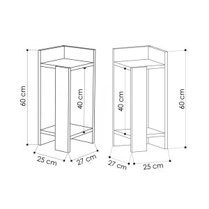 meg-GP037-0070,1-4 ΚΟΜΟΔΙΝΟ ELOS MEGAPAP ΣΕΤ 2 ΤΕΜΑΧΙΩΝ ΧΡΩΜΑ ΛΕΥΚΟ ΑΝΤΙΚΕ - ΓΚΡΙ ΡΕΤΡΟ 25X27X60ΕΚ.