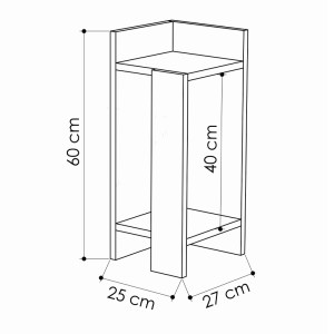 meg-GP037-0070,3-3 ΚΟΜΟΔΙΝΟ ΜΕΛΑΜΙΝΗΣ ELOS MEGAPAP ΣΕΤ 2 ΤΕΜΑΧΙΩΝ ΧΡΩΜΑ SAPPHIRE OAK 25X27X60ΕΚ.