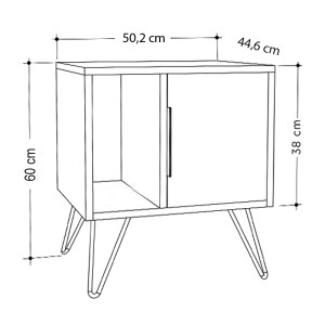 meg-GP037-0081,3-6 ΚΟΜΟΔΙΝΟ ΜΕΛΑΜΙΝΗΣ GLYNN MEGAPAP ΧΡΩΜΑ ΑΝΟΙΧΤΟ ΚΑΦΕ 50,2X44,6X60ΕΚ.