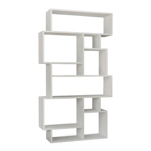 meg-GP037-0091,5-4 ΒΙΒΛΙΟΘΗΚΗ KARMATO MEGAPAP ΧΡΩΜΑ ΛΕΥΚΟ 96X25,5X168,5ΕΚ.