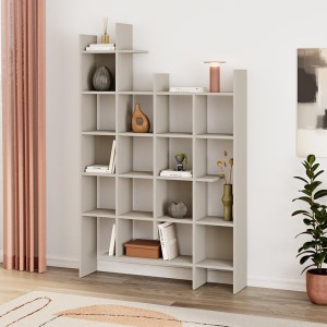 meg-GP037-0102,5-0 ΒΙΒΛΙΟΘΗΚΗ MANCO MEGAPAP ΧΡΩΜΑ SANDSTONE 122X25,5X188ΕΚ.