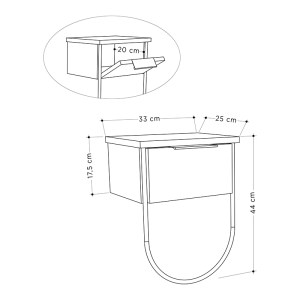 meg-GP037-0141,1-4 ΚΟΜΟΔΙΝΟ ΕΠΙΤΟΙΧΙΟ NORFOLK MEGAPAP ΧΡΩΜΑ ΦΥΣΙΚΟ ΟΞΙΑΣ 33X25X44ΕΚ.
