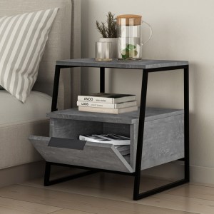meg-GP037-0151,3-1 ΚΟΜΟΔΙΝΟ ΜΕΛΑΜΙΝΗΣ PAL MEGAPAP ΧΡΩΜΑ ΓΚΡΙ ΡΕΤΡΟ 45X40X50ΕΚ.
