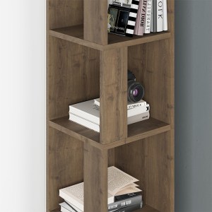 meg-GP037-0155,7-2 ΒΙΒΛΙΟΘΗΚΗ ΓΩΝΙΑΚΗ PIANO MEGAPAP ΧΡΩΜΑ ΑΝΟΙΧΤΟ ΚΑΡΥΔΙ 31,4X31,4X158,9ΕΚ.
