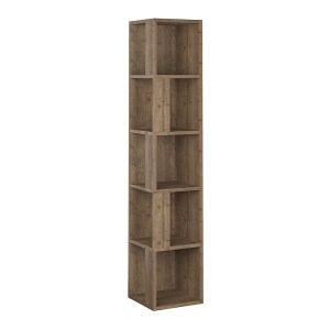 meg-GP037-0155,7-3 ΒΙΒΛΙΟΘΗΚΗ ΓΩΝΙΑΚΗ PIANO MEGAPAP ΧΡΩΜΑ ΑΝΟΙΧΤΟ ΚΑΡΥΔΙ 31,4X31,4X158,9ΕΚ.