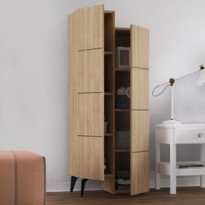 meg-GP037-0169,2-1 ΝΤΟΥΛΑΠΙ ΚΟΥΖΙΝΑΣ/ΜΠΑΝΙΟΥ - ΠΑΠΟΥΤΣΟΘΗΚΗ STAIR MEGAPAP ΜΕΛΑΜΙΝΗΣ ΧΡΩΜΑ ΦΥΣΙΚΟ ΟΞΙΑΣ 62,2X37,4X156ΕΚ.