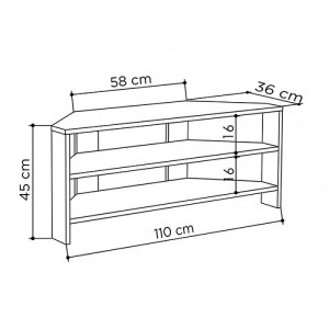 meg-GP037-0173,1-6 ΕΠΙΠΛΟ ΤΗΛΕΟΡΑΣΗΣ ΓΩΝΙΑΚΟ THALES MEGAPAP ΧΡΩΜΑ ΦΥΣΙΚΟ ΟΞΙΑΣ 110X36X45ΕΚ.