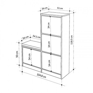 meg-GP037-0188,3-5 ΠΑΠΟΥΤΣΟΘΗΚΗ DUDE MEGAPAP ΧΡΩΜΑ ΑΝΟΙΧΤΟ ΚΑΡΥΔΙ 104,8X26X118,5ΕΚ.