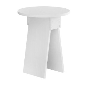 meg-GP037-0215,2-3 ΤΡΑΠΕΖΑΚΙ ΒΟΗΘΗΤΙΚΟ CHEN MEGAPAP ΧΡΩΜΑ ΛΕΥΚΟ Ø42X50ΕΚ.